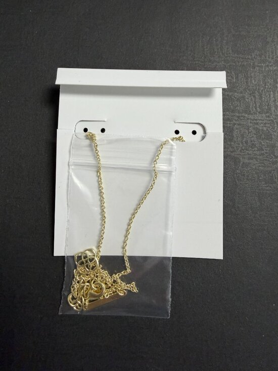 Elisa Gold Pendant Necklace in Cobalt Cat's Eye - Picture 2 of 2